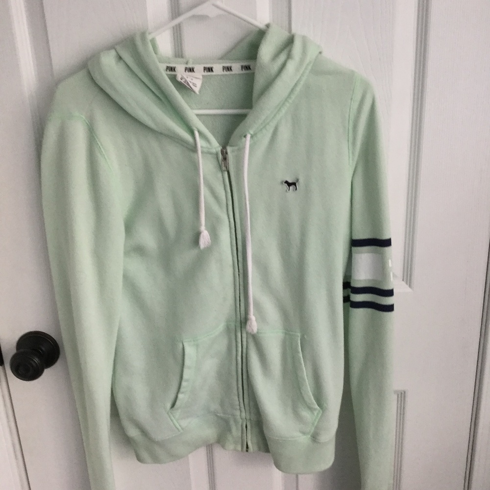 PINK Hoodie zip up sweatshirt size small